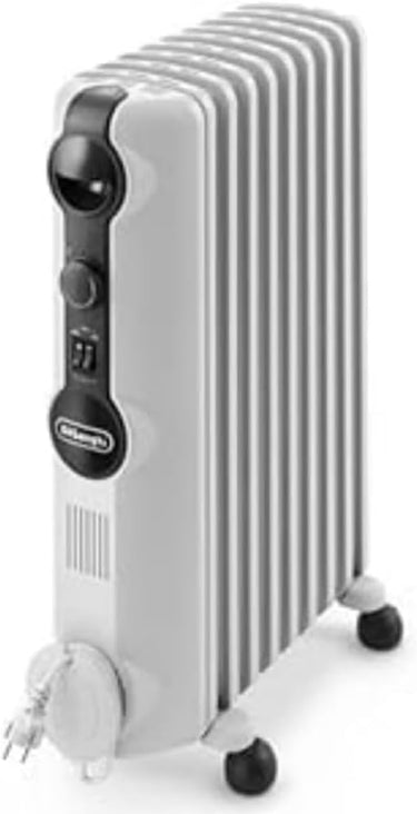 De'Longhi TRRS 0920 Calefactor, Radiador, Interior, Giratorio, ajustes de termostato, 9 elementos, 2000 W, 900 W, Gris